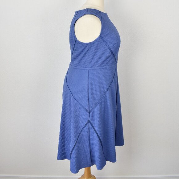 Adrianna Papell Mesh trim Fit and Flare Dress - 16W - Picture 8 of 9